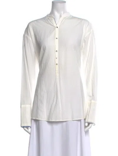 Pre-owned Pas De Calais Long Sleeve Top In Neutrals