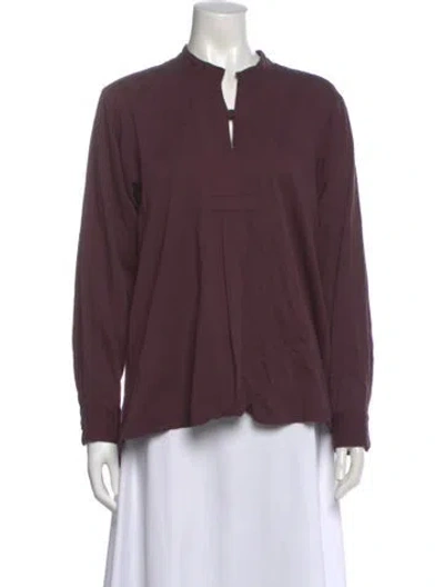 Pre-owned Pas De Calais Long Sleeve Top In Purple