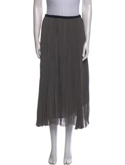 Pre-owned Pas De Calais Midi Length Skirt In Gray