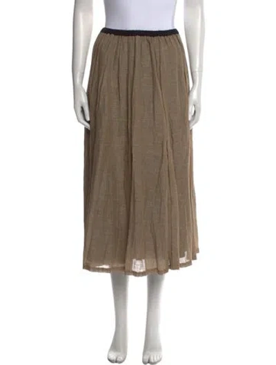 Pre-owned Pas De Calais Midi Length Skirt In Neutral