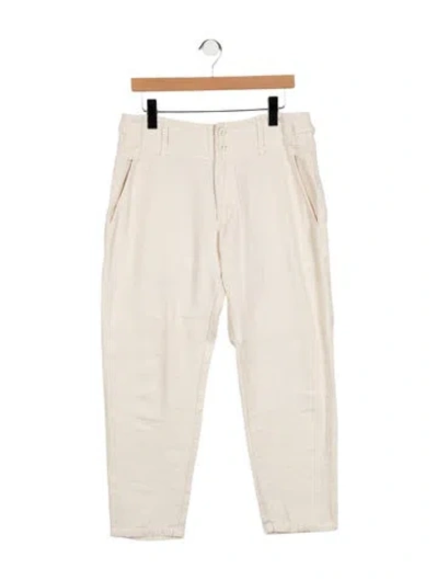 Pre-owned Pas De Calais Mid-rise Straight Leg Jeans In Neutrals