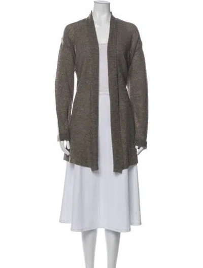 Pre-owned Pas De Calais Open Front Sweater In Gray