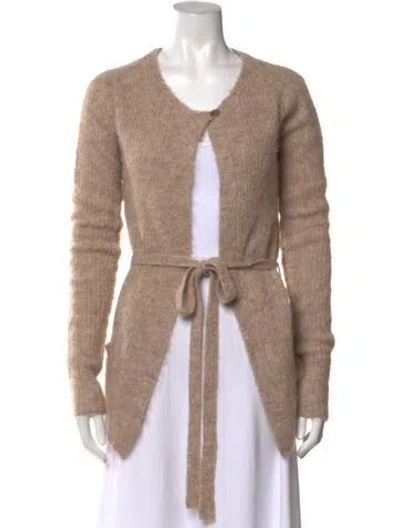 Pre-owned Pas De Calais Open Front Sweater In Neutral