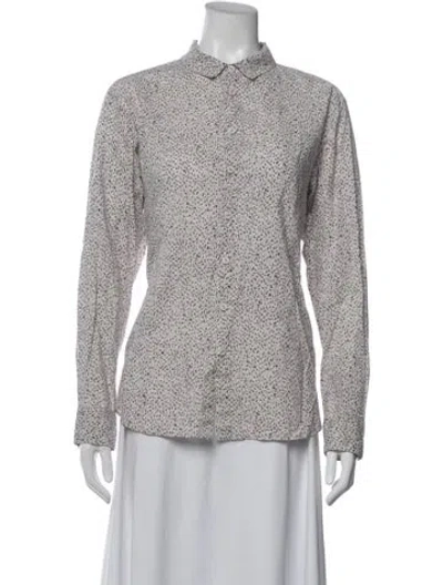 Pre-owned Pas De Calais Patterned Long Sleeve Top In Purple