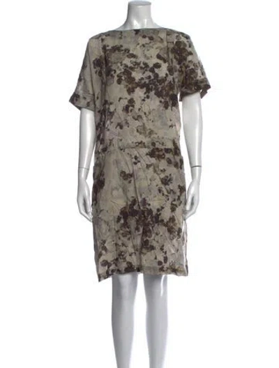Pre-owned Pas De Calais Printed Knee-length Dress In Neutrals