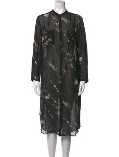 Pre-owned Pas De Calais Printed Midi Length Dress In Multicolor