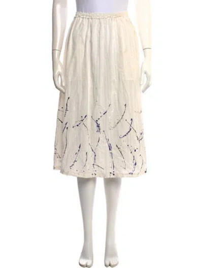 Pre-owned Pas De Calais Printed Midi Length Skirt In Neutral