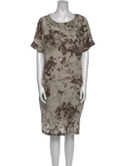 Pre-owned Pas De Calais Printed Mini Dress In Neutral
