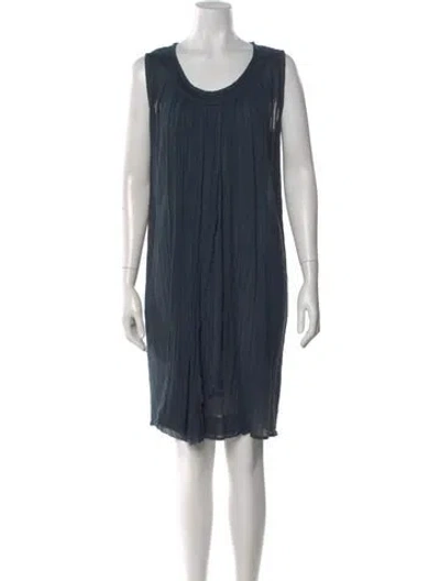 Pre-owned Pas De Calais Scoop Neck Knee-length Dress In Blue