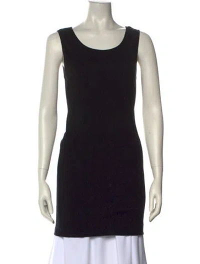 Pre-owned Pas De Calais Scoop Neck Sleeveless Top In Black