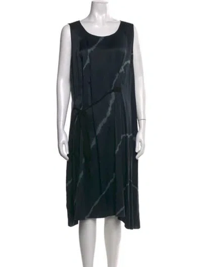 Pre-owned Pas De Calais Silk Midi Length Dress In Multi