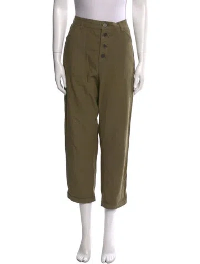 Pre-owned Pas De Calais Straight Leg Pants In Green