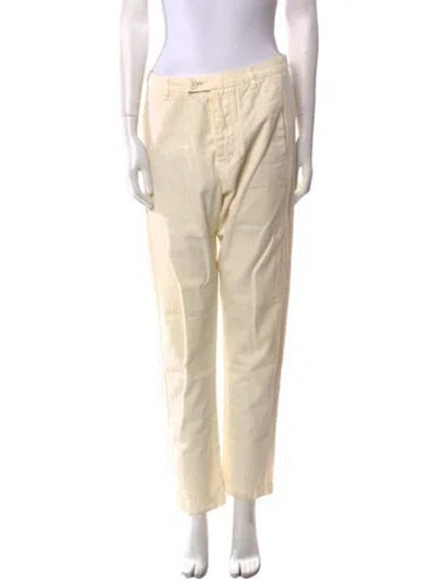 Pre-owned Pas De Calais Straight Leg Pants In Neutral