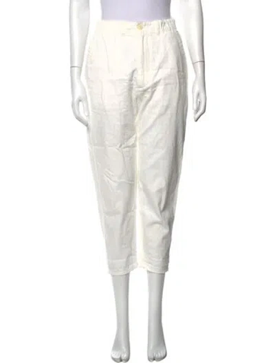 Pre-owned Pas De Calais Straight Leg Pants In Neutrals
