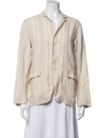Pre-owned Pas De Calais Striped Blazer In Neutrals