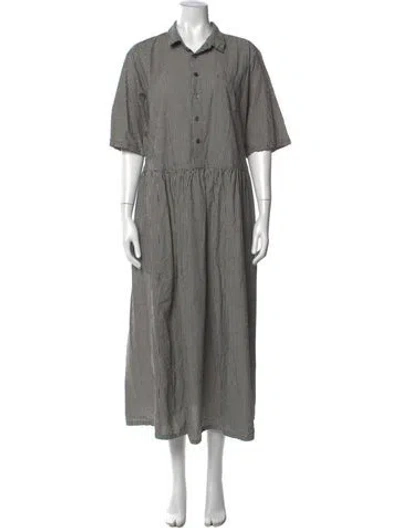 Pre-owned Pas De Calais Striped Long Dress In Gray