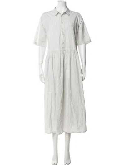Pre-owned Pas De Calais Striped Long Dress In Neutrals