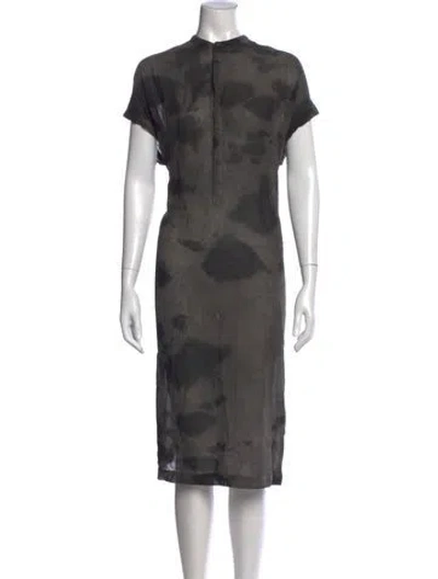 Pre-owned Pas De Calais Tie-dye Print Knee-length Dress In Gray