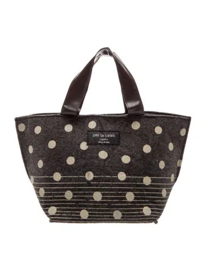Pre-owned Pas De Calais Top Handle Bag In Gray