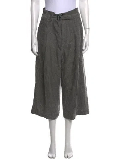 Pre-owned Pas De Calais Tweed Pattern Wide Leg Pants In Black