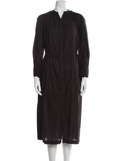 Pre-owned Pas De Calais V-neck Long Dress In Black