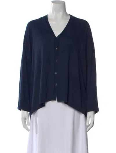 Pre-owned Pas De Calais V-neck Sweater In Blue