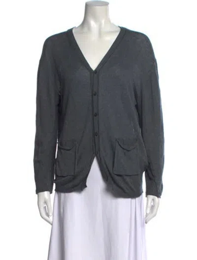 Pre-owned Pas De Calais V-neck Sweater In Blue