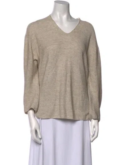 Pre-owned Pas De Calais V-neck Sweater In Brown