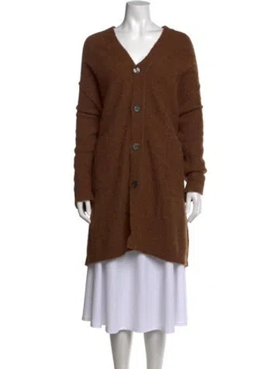 Pre-owned Pas De Calais V-neck Sweater In Brown