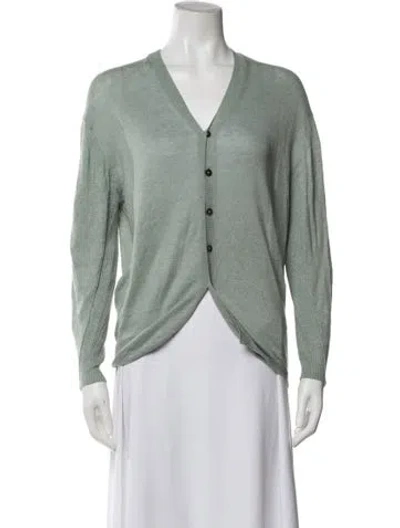 Pre-owned Pas De Calais V-neck Sweater In Green