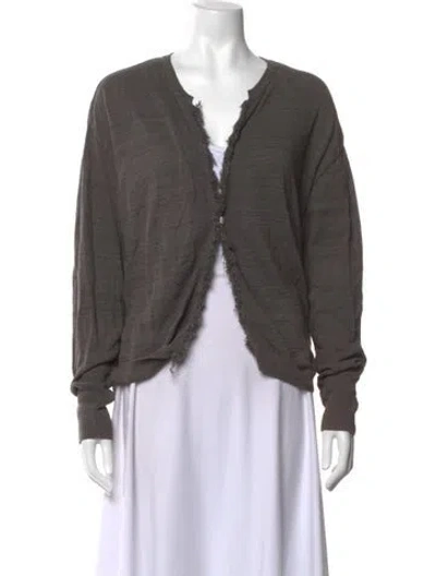 Pre-owned Pas De Calais V-neck Sweater In Grey
