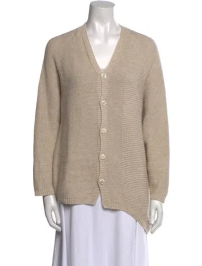 Pre-owned Pas De Calais V-neck Sweater In Neutral