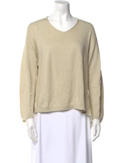 Pre-owned Pas De Calais V-neck Sweater In Neutral