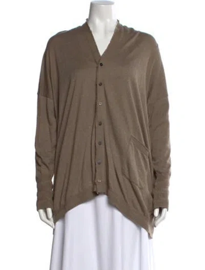 Pre-owned Pas De Calais V-neck Sweater In Neutral