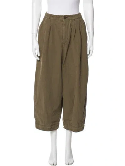Pre-owned Pas De Calais Wide Leg Pants In Green