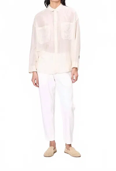 Pas De Calais Wildflower Embroidered Blouse In Ivory In White