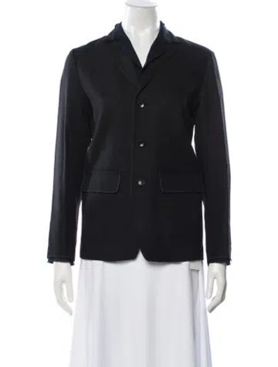 Pre-owned Pas De Calais Wool Blazer In Black