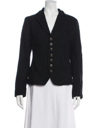 Pre-owned Pas De Calais Wool Blazer In Black