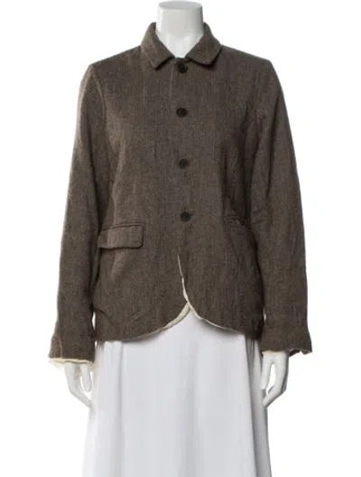 Pre-owned Pas De Calais Wool Blazer In Brown