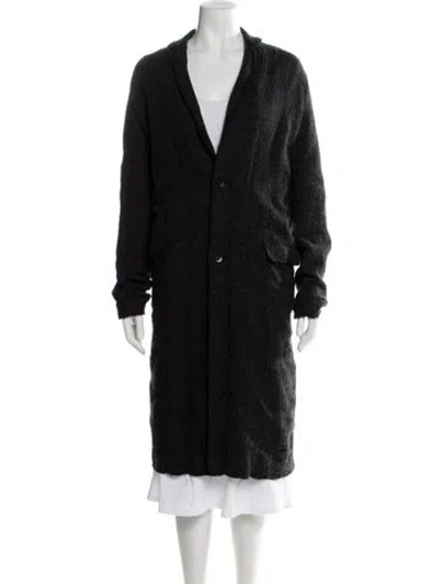 Pre-owned Pas De Calais Wool Coat In Black