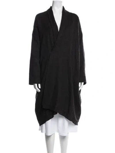 Pre-owned Pas De Calais Wool Coat In Black