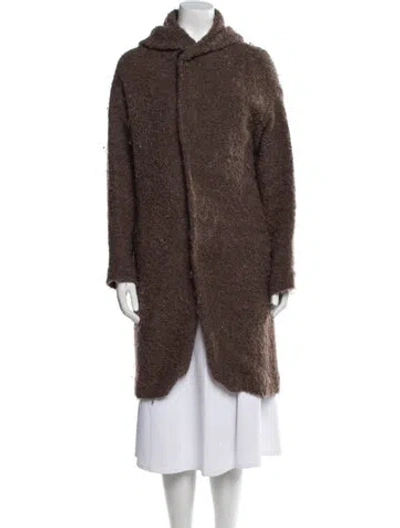 Pre-owned Pas De Calais Wool Coat In Brown
