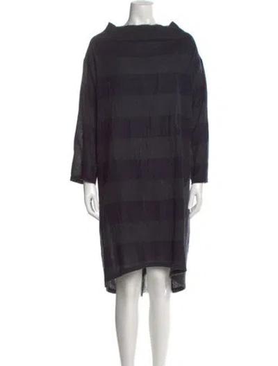 Pre-owned Pas De Calais Wool Midi Length Dress In Multi