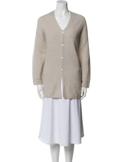 Pre-owned Pas De Calais Wool V-neck Sweater In Neutral