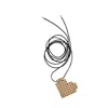 Pas De Marque Women's Gold / Black Gold-filled Beaded Pendant Necklace Cœur Soufflé