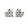 Pas De Marque Women's Sterling Silver Beaded Earrings Cœur Soufflé In Silver