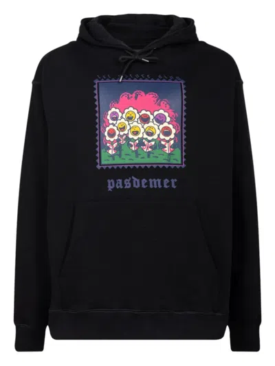 Pas De Mer For You All Flower-print Hoodie In Black