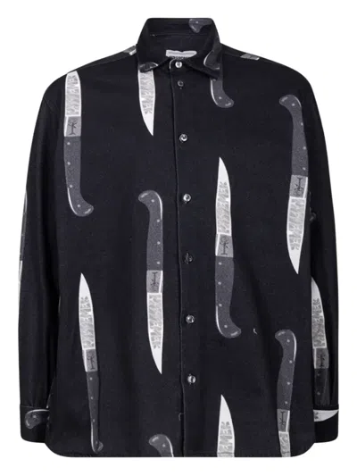 Pas De Mer Knives Shirt In Black