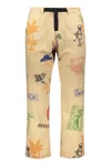 Pas De Mer Printed Cotton Trousers In Beige