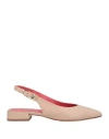 Pas De Rouge Woman Ballet Flats Light Brown Size 10 Leather In Beige
